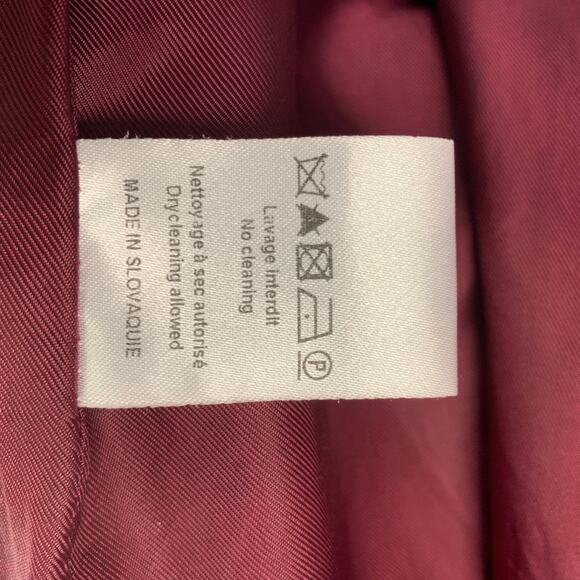 NINA RICCI Size 6 Pink Wool Solid Zip Up Coat - Picture 6 of 6